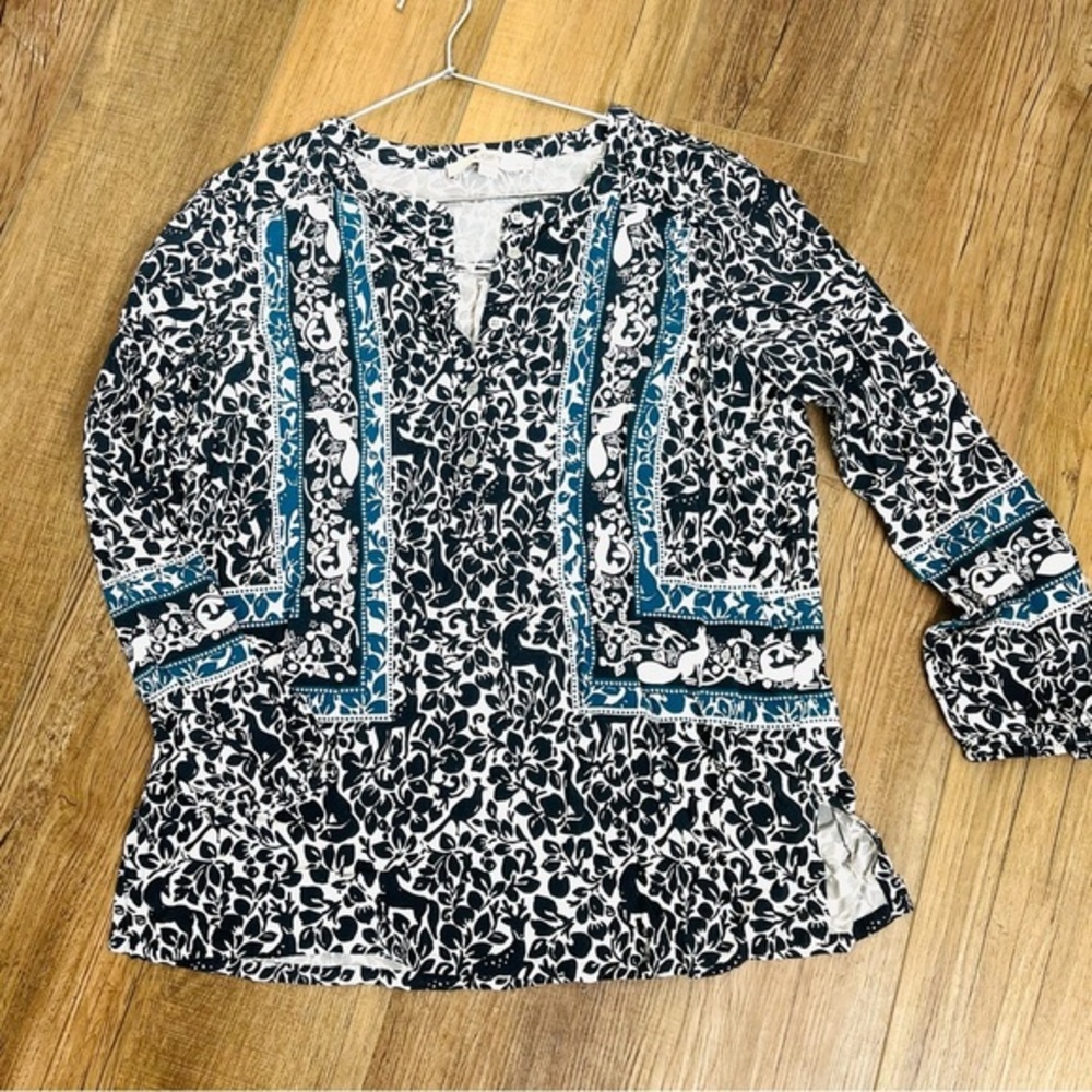 LOFT animal print blouse